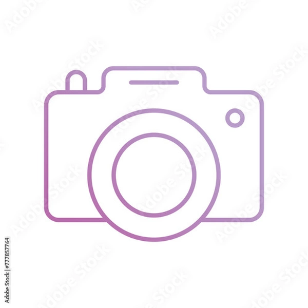 Fototapeta camera icon with white background vector stock illustration