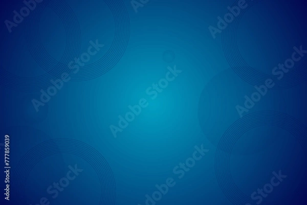 Fototapeta Modern abstract blue background with glowing geometric lines.