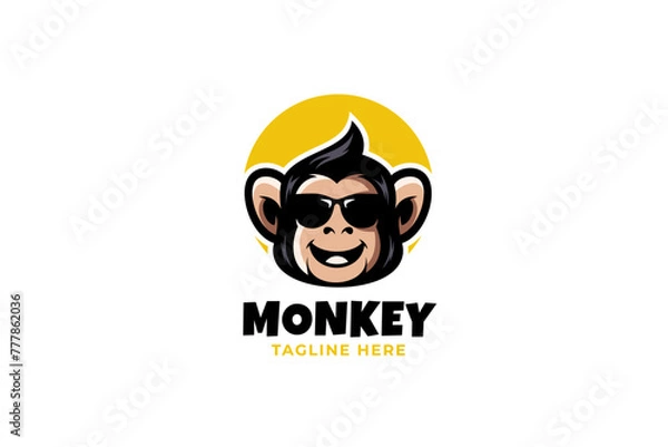 Fototapeta Monkey Logo Vector Design Template.eps