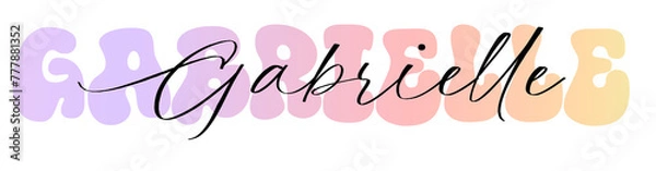 Fototapeta Gabrielle Planner Name, Sticker, label, nametag & identify