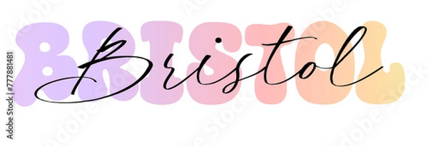 Fototapeta Bristol Planner Name, Sticker, label, nametag & identify