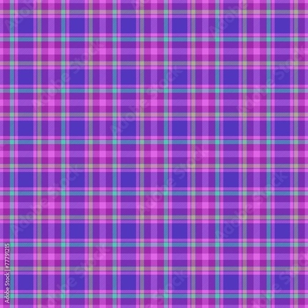 Obraz Blue, purple seamless tartan cloth pattern
