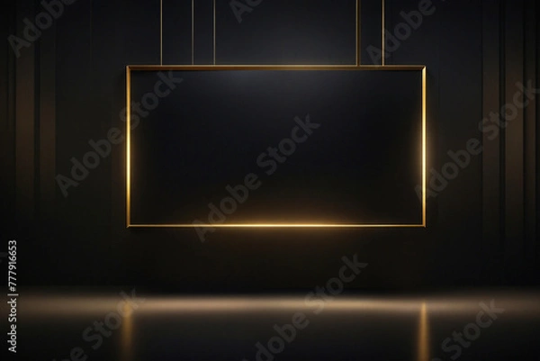 Obraz Luxury Black Gold Poster Template