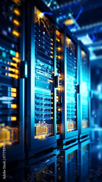 Obraz Big data technology background network creative illustration