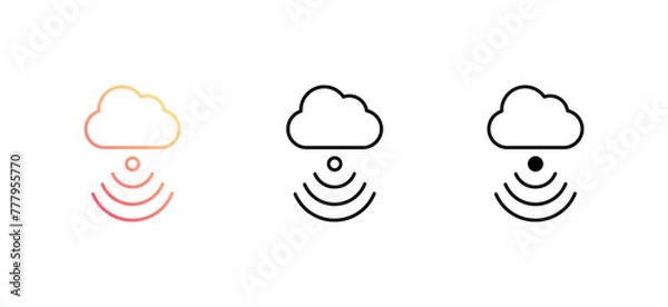 Obraz cloud down icon design with white background stock illustration