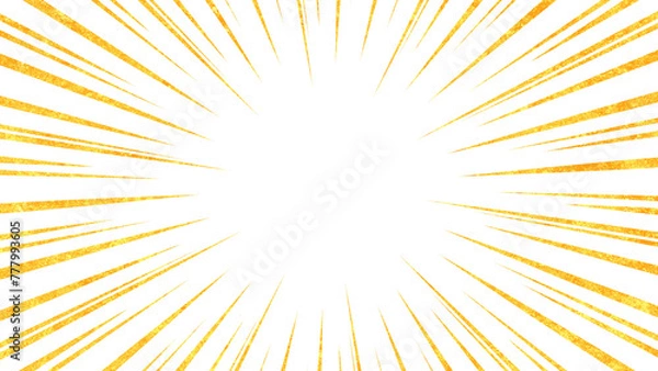 Obraz 金色風の集中線のイラスト素材