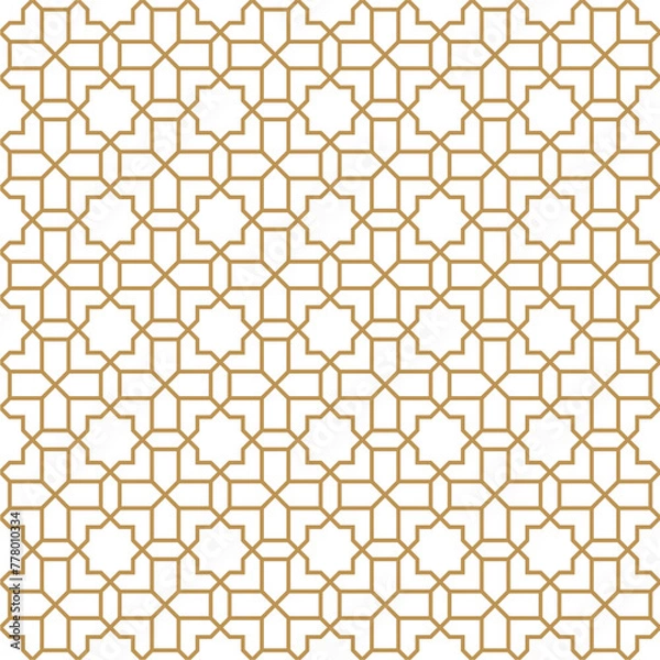 Fototapeta Seamless abstract geometric pattern in Islamic style
