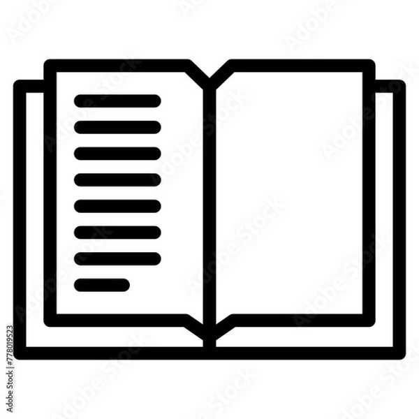 Obraz Book icon. Simple book symbol. Vector