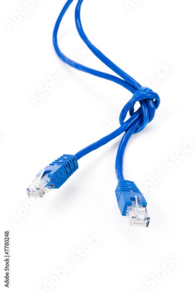 Fototapeta Blue Computer Cable