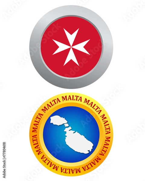Obraz button as a symbol MALTA