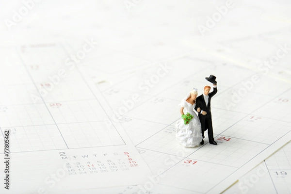 Fototapeta カレンダーと結婚式
