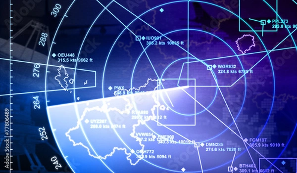 Fototapeta Radar with targets
