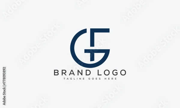 Fototapeta letter GF logo design vector template design for brand
