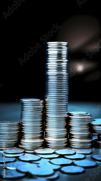 Fototapeta Financial background of modern cities