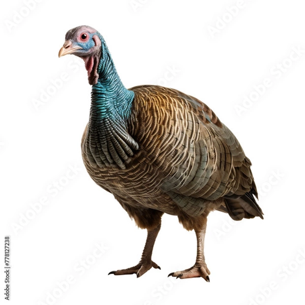 Obraz a turkey standing on a white background