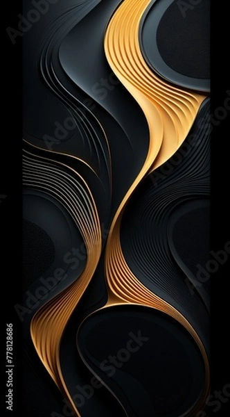 Obraz a black and gold background