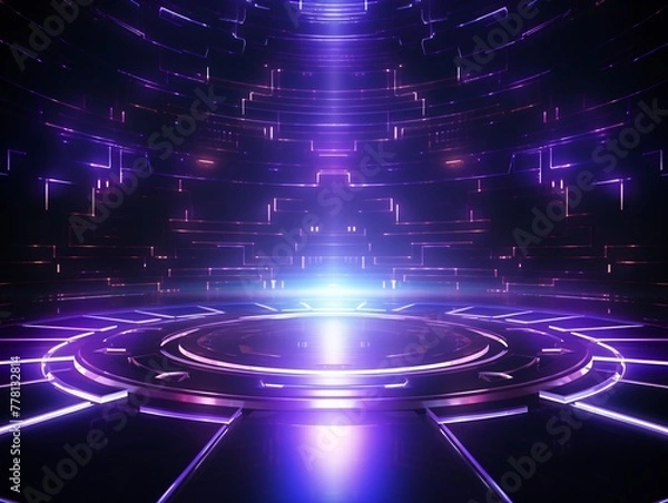 Obraz a purple and white light