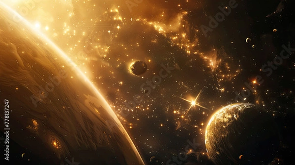 Fototapeta system in the space