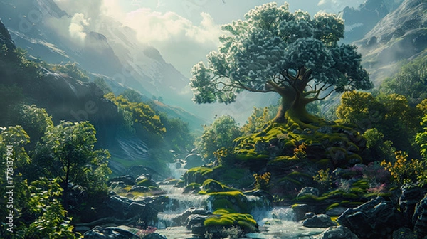 Obraz landscape with trees