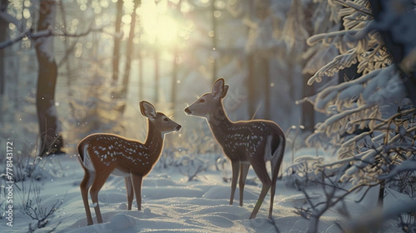 Obraz deer in the woods