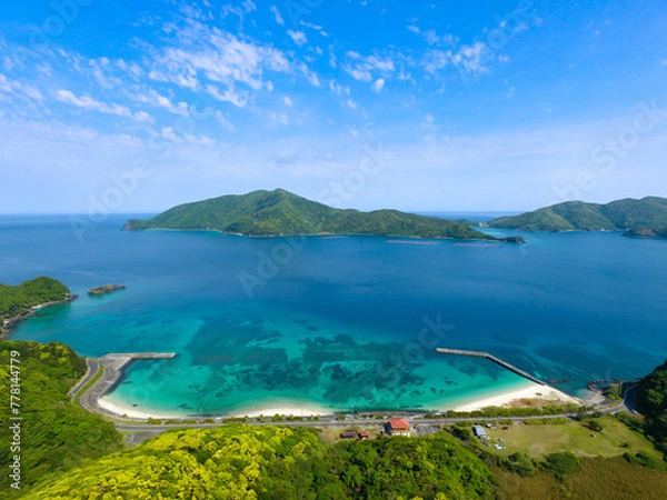 Obraz 奄美大島　宇検村　タエン浜　空撮