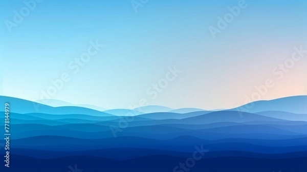 Fototapeta Captivating blue gradient, a visual dance of transitioning colors