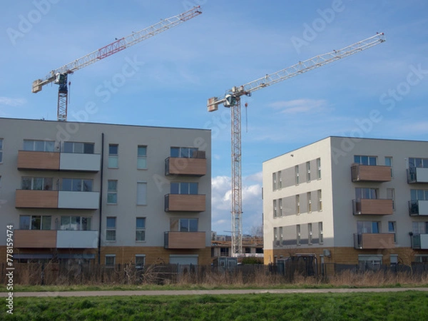 Obraz Construction of a modern residential building