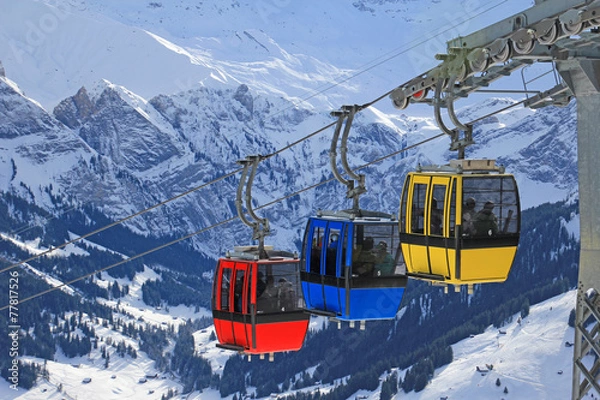 Obraz seilbahn adelboden schweiz