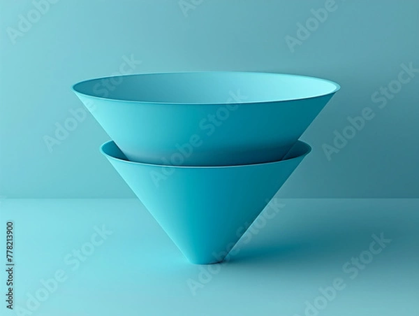 Obraz Contemporary clay funnel chart stages defined