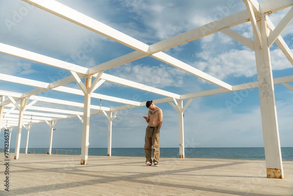Obraz person on the beach