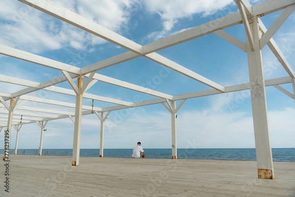 Obraz person on the beach