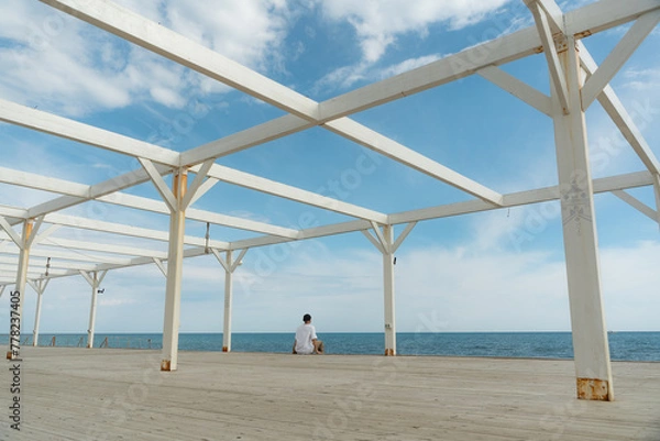 Obraz person on the beach