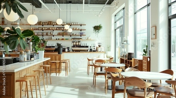 Obraz 流行りのカフェの店内05
