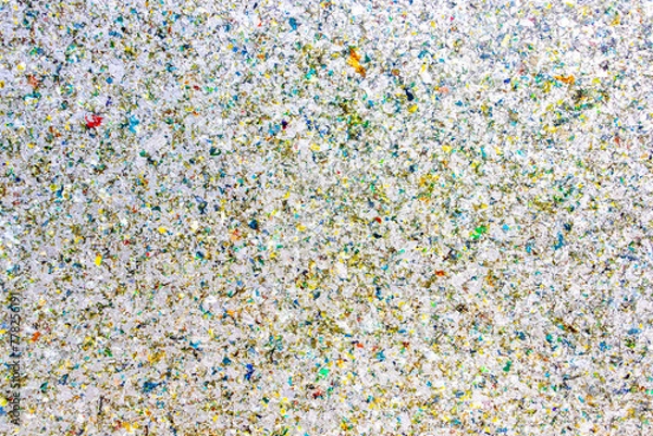 Obraz Door Wall made from compressed plastic bottles Texture in Mexico.
