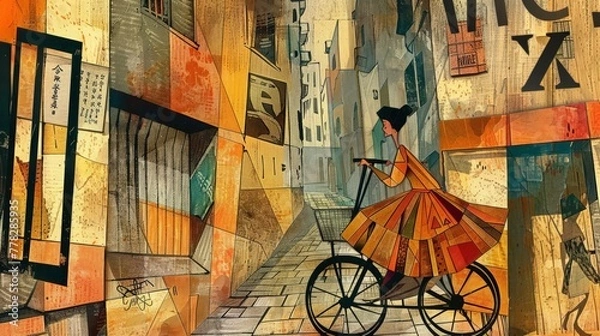 Obraz Bicycle Through Letters 2