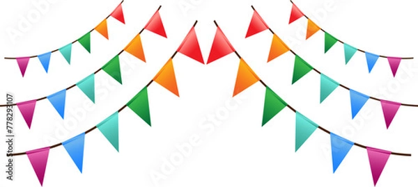 Fototapeta Flag triangle with multiple colors 