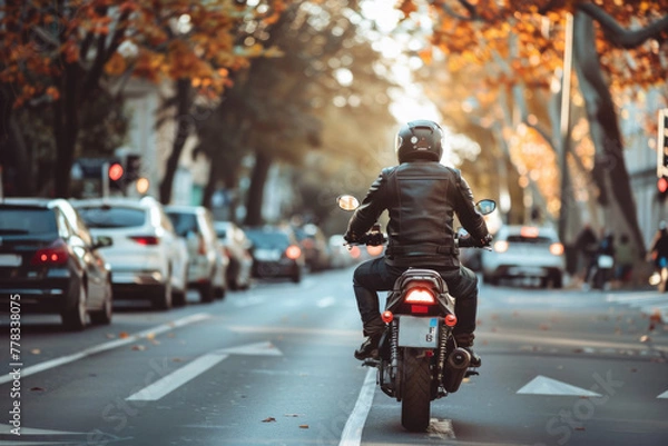 Obraz motorcycle on the street