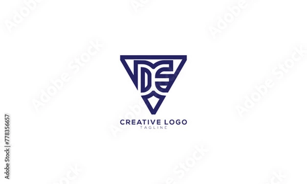 Fototapeta DE DEV ED Abstract initial monogram letter alphabet logo design