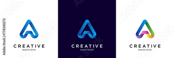 Obraz Letter A Logo. A Letter Design Vector