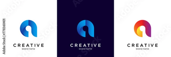 Obraz Letter A Logo. A Letter Design Vector