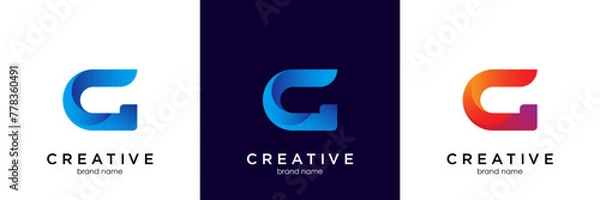 Obraz logo G icon vector