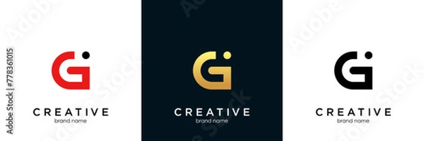 Obraz logo G icon vector