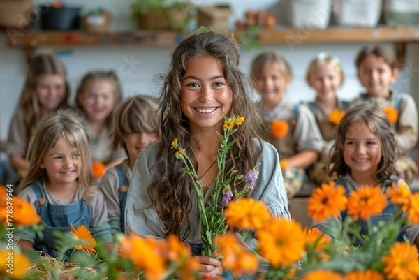 Obraz Teacher's day. Education concept. 