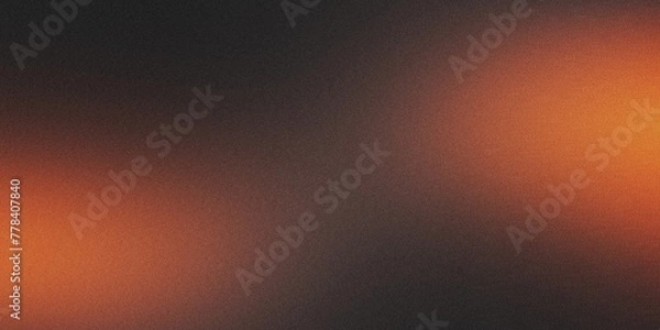 Obraz Black And Orange Gradient Background With Grainy Texture