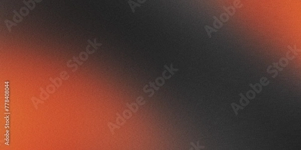 Obraz Black And Orange Gradient Background With Grainy Texture