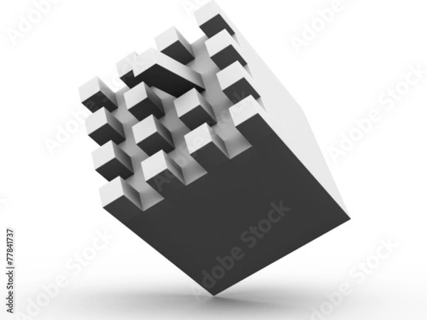 Fototapeta Unique Abstract 3D Grey