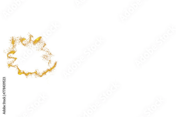 Fototapeta Fairy Gold Dust, Fairy Gold Glowing Dust Tale, Magic Abstract Background, Magic Dust, Golden Glitter Heart, Golden Transparent Background