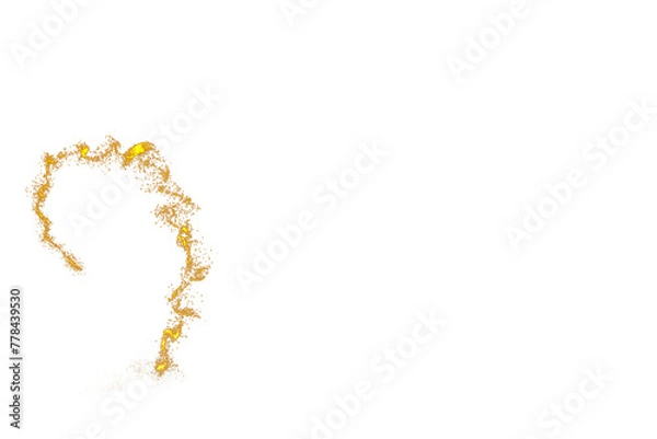 Fototapeta Fairy Gold Dust, Fairy Gold Glowing Dust Tale, Magic Abstract Background, Magic Dust, Golden Glitter Heart, Golden Transparent Background