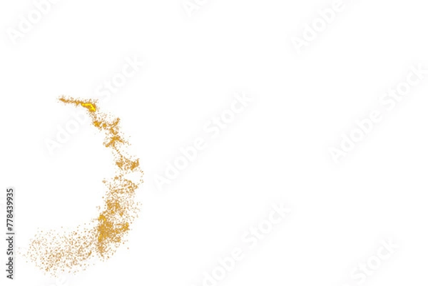 Fototapeta Fairy Gold Dust, Fairy Gold Glowing Dust Tale, Magic Abstract Background, Magic Dust, Golden Glitter Heart, Golden Transparent Background