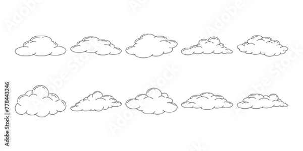 Fototapeta Cloud Outline